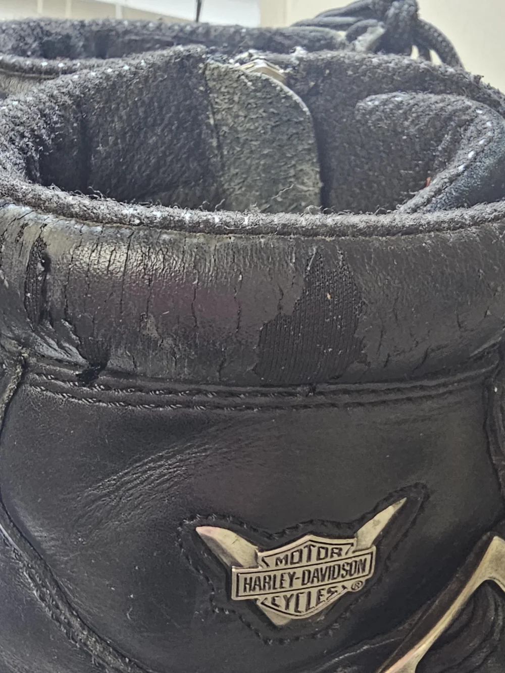 Vintage Harley Davidson USA Steel Toe Biker Boots Mens 8.5 Leather